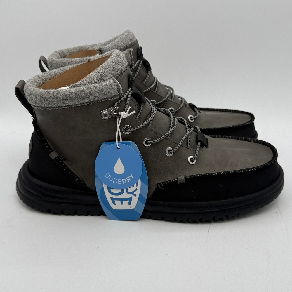 HEYDUDE Bradley Classic Tumbled Shoes Mens Size 12 Granite Grey Multi 44327-1VT